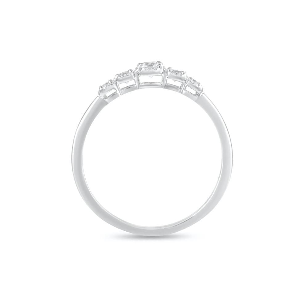 Diamond Five-Stone Stack Band in 10K White Gold (1/4 ct. tw.) – Image 2 of 4