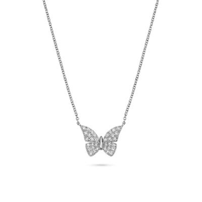 Diamond Butterfly Pendant Necklace in 10K Gold (1/5 ct. tw.)