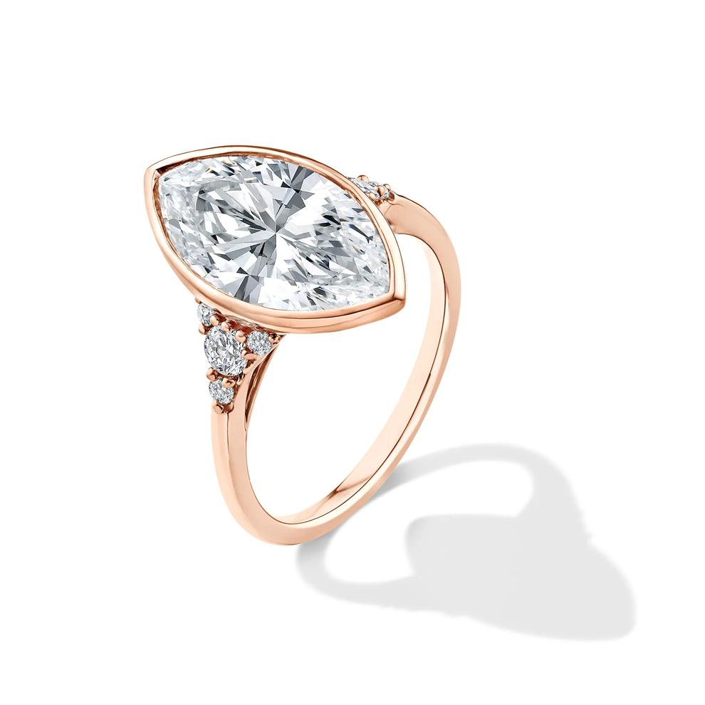 Lab Grown Diamond Marquise-Cut Engagement Ring in 14K Rose Gold (4 1/4 ct. tw.) – Image 4 of 4