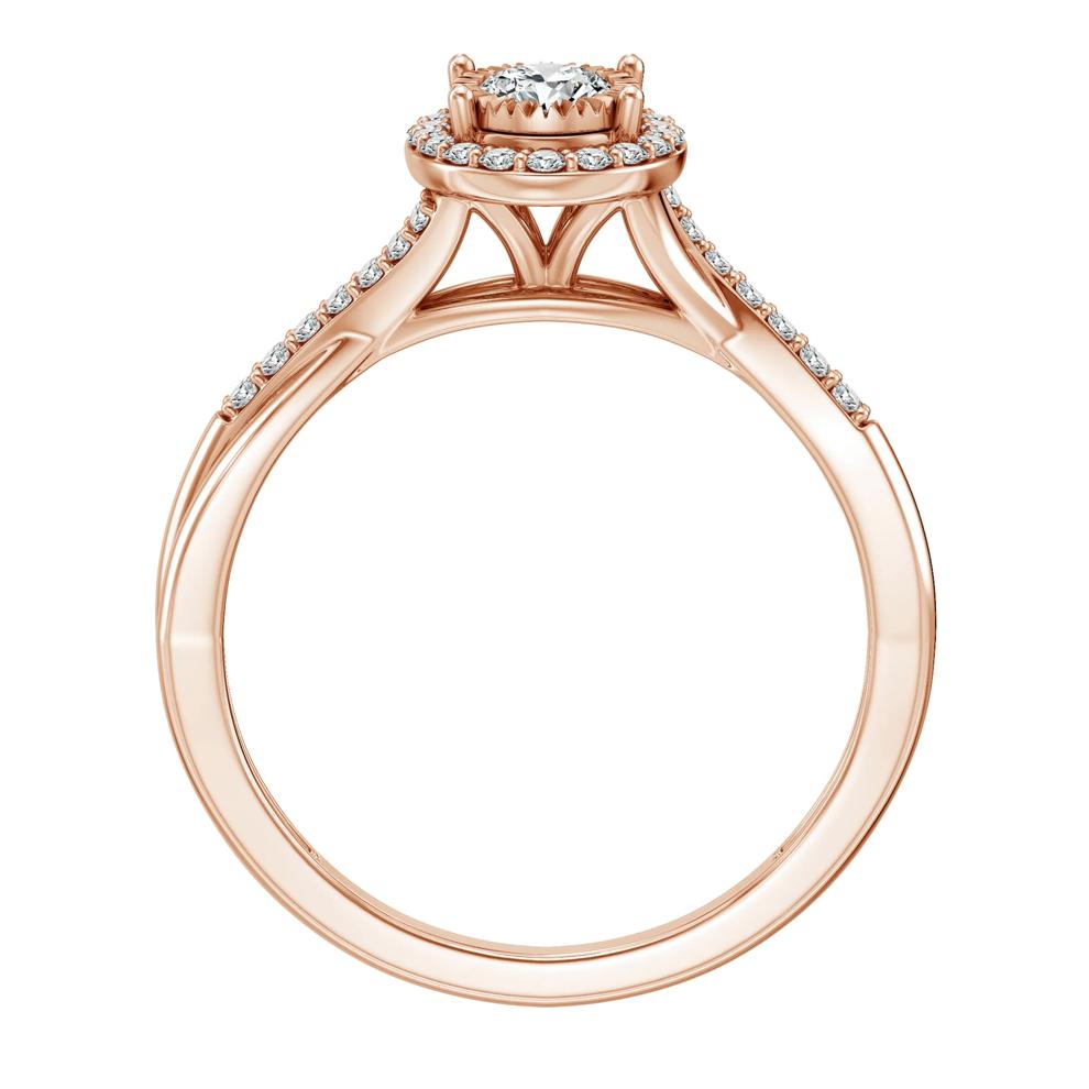 Lab Grown Diamond Promise Ring in 10K Rose Gold (1/2 ct. tw.) – Image 2 of 3