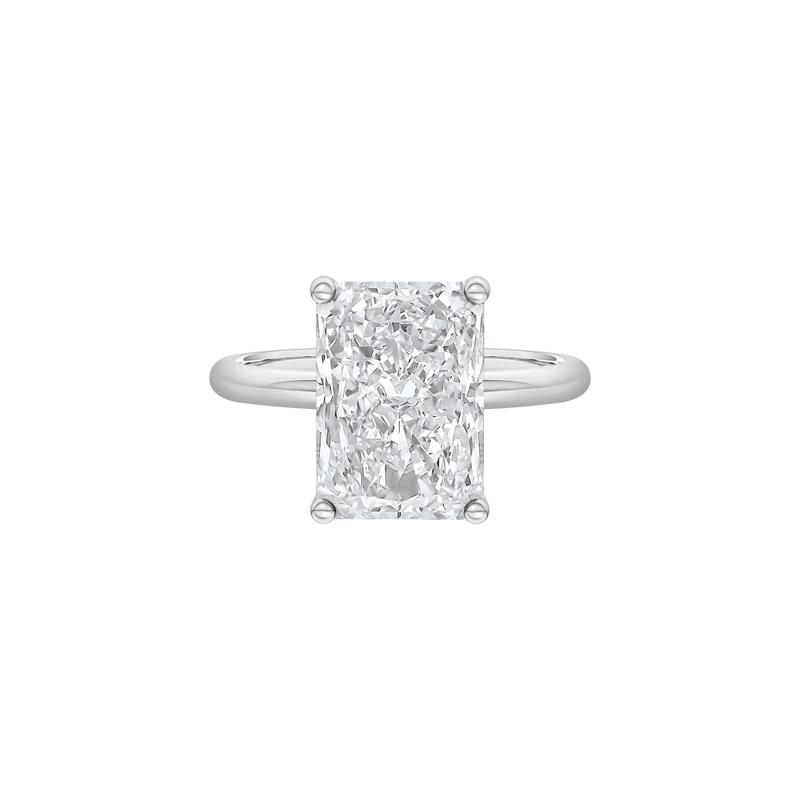 Lab Grown Diamond Radiant-Cut Solitaire Ring in Platinum &#40;5 ct.&#41; – Image 1 of 4