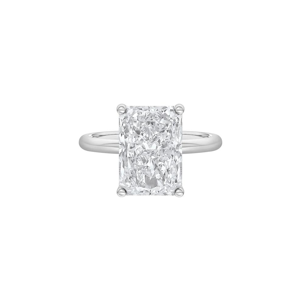 Lab Grown Diamond Radiant-Cut Solitaire Ring in Platinum (5 ct.) – Image 1 of 4