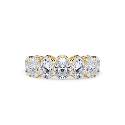 Lab Grown Diamond Oval Eternity Band in 18K Yellow Gold (10 1/2 ct. tw.)