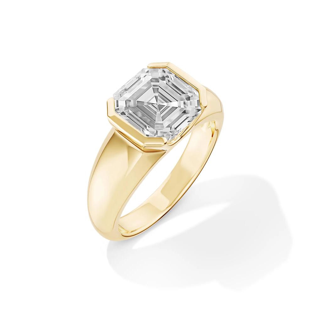 Dove Lab Grown Diamond Asscher-Cut Solitaire Engagement Ring in 14K Yellow Gold (4 ct.) – Image 2 of 4