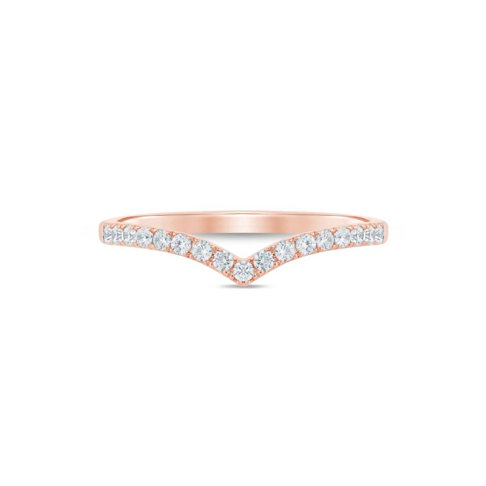 Diamond Contour Band in 14K Rose Gold (1/5 ct. tw.) – Image 1 of 3