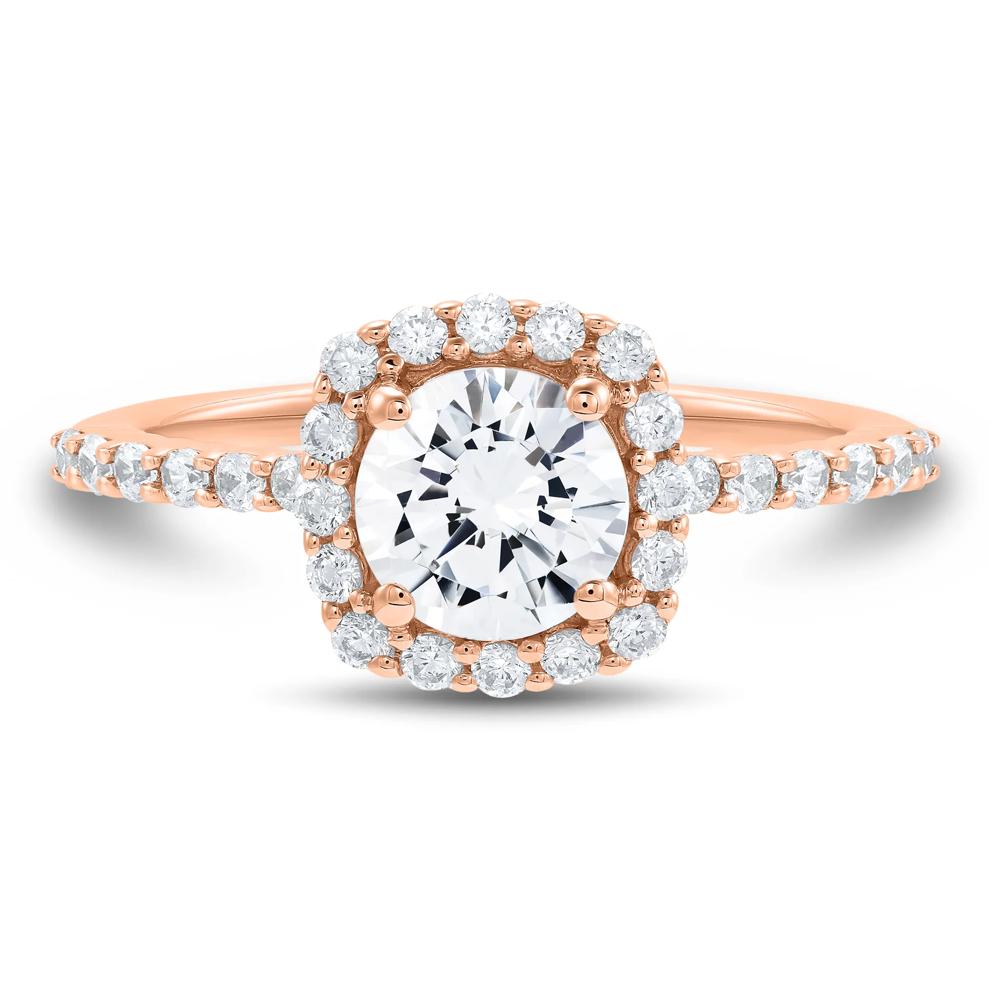 Lab Grown Diamond Cushion Halo Engagement Ring in 14K Rose Gold (1 3/4 ct. tw.) – Image 1 of 3
