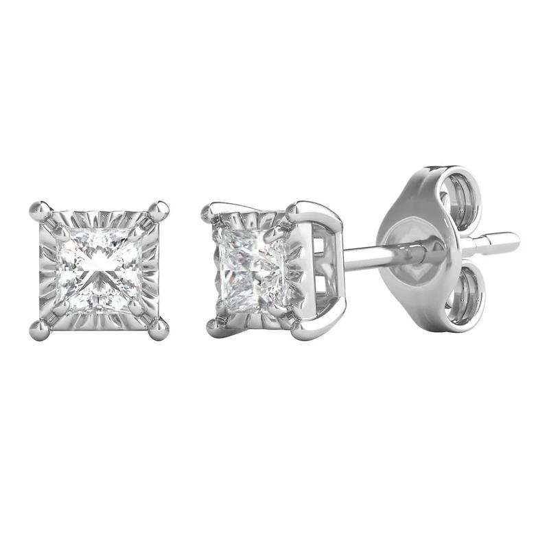 Princess-Cut Diamond Illusion Stud Earrings (1/2 ct. tw.) – Image 1 of 1