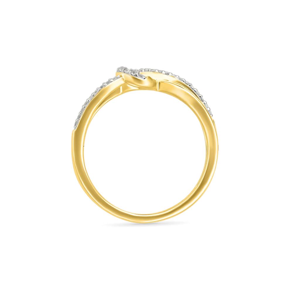 Diamond Knot Ring in 10K Yellow Gold (1/8 ct. tw.) – Image 2 of 5