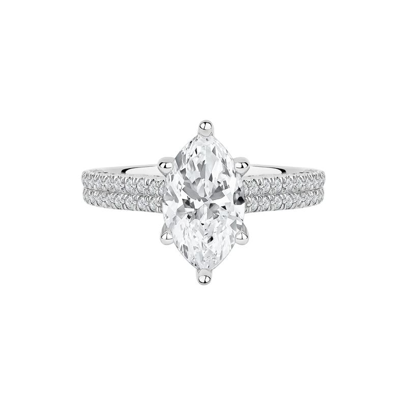 Morgan Lab Grown Diamond Engagement Ring in 14K White Gold &#40;2 7/8 ct. tw.&#41; – Image 1 of 5