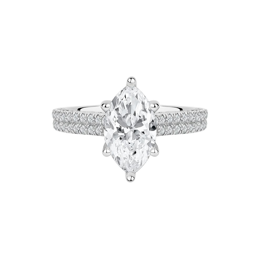 Morgan Lab Grown Diamond Engagement Ring in 14K White Gold (2 7/8 ct. tw.) – Image 1 of 5