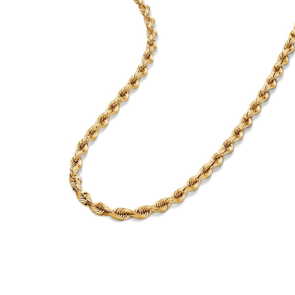 Solid Silk Rope Chain in 14K Yellow Gold, 30" – Image 4 of 4