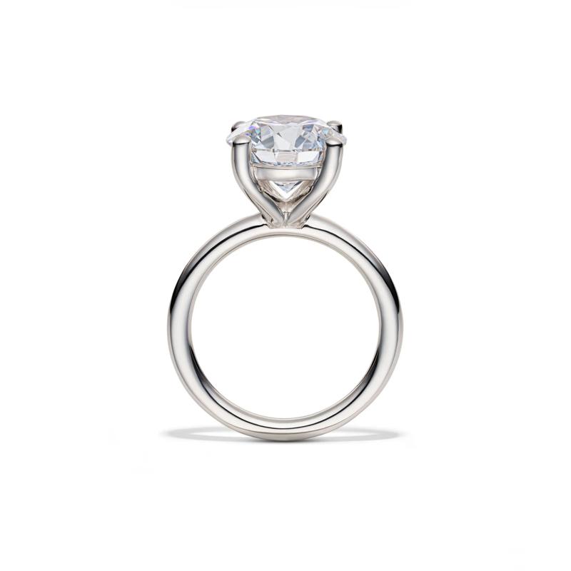 Lab Grown Diamond Round Solitaire Engagement Ring in 14K White Gold &#40;5 ct.&#41; – Image 2 of 4