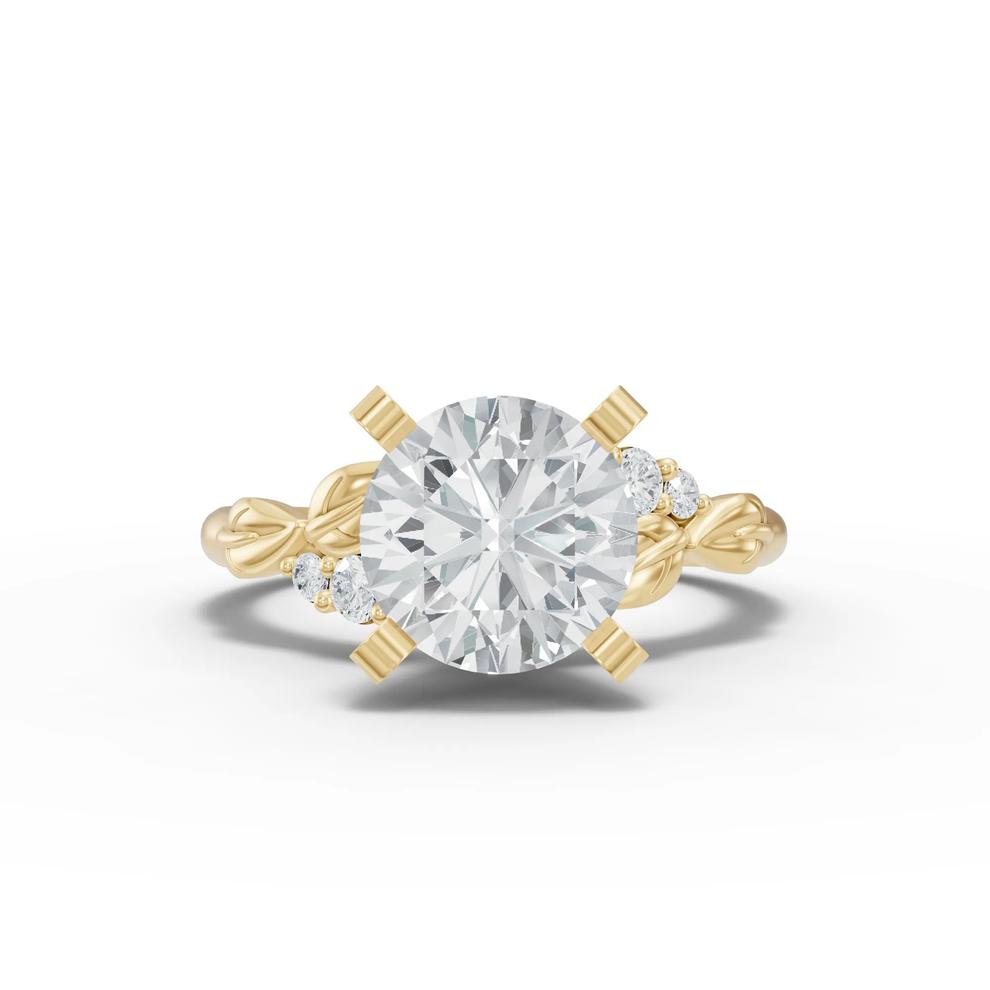 Lab Grown Diamond Semi-Mount Engagement Ring in 14K Yellow Gold (1/10 ct. tw.) (Setting Only) – Image 1 of 6