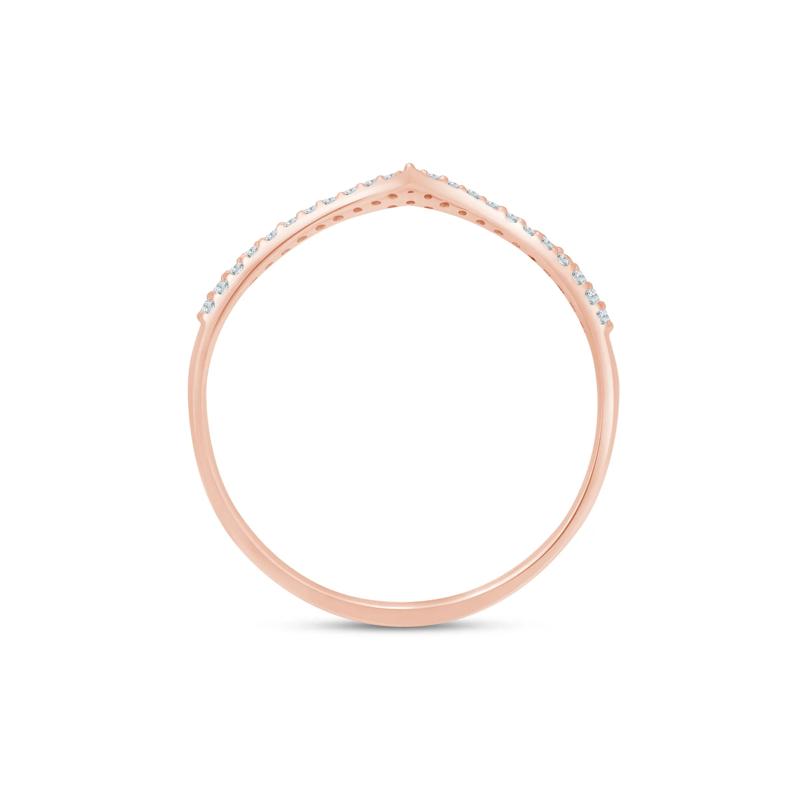 Diamond Double-Row Contour Band in 14K Rose Gold &#40;1/10 ct. tw.&#41; – Image 2 of 3