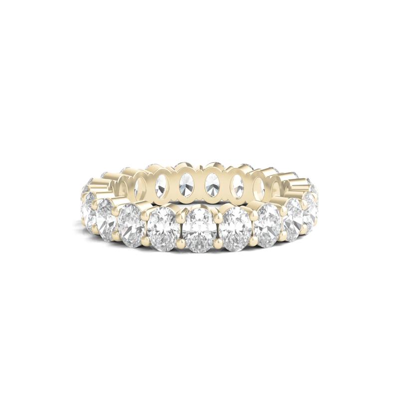 Lab Grown Oval Diamond Eternity Band in 14K Yellow Gold (3 ct. tw.)  – Image 1 of 3