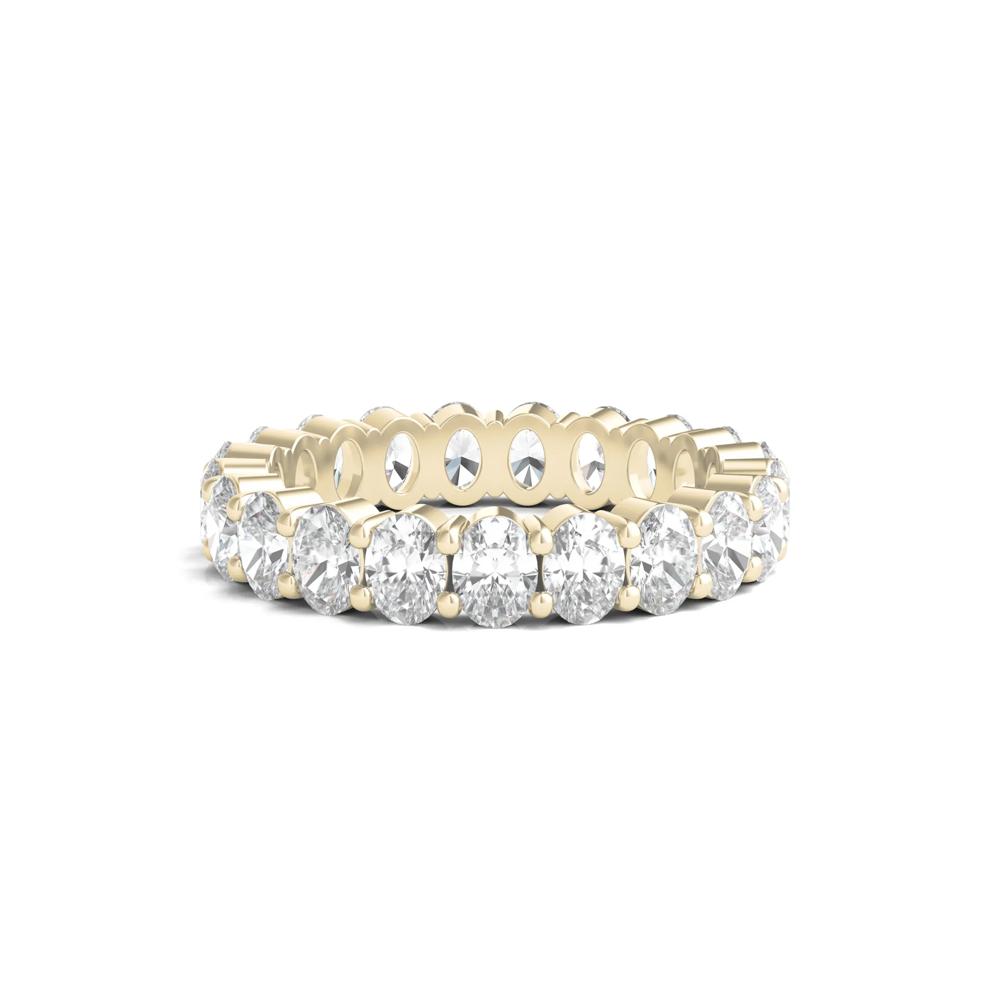 Lab Grown Oval Diamond Eternity Band in 14K Yellow Gold (3 ct. tw.)  – Image 1 of 3
