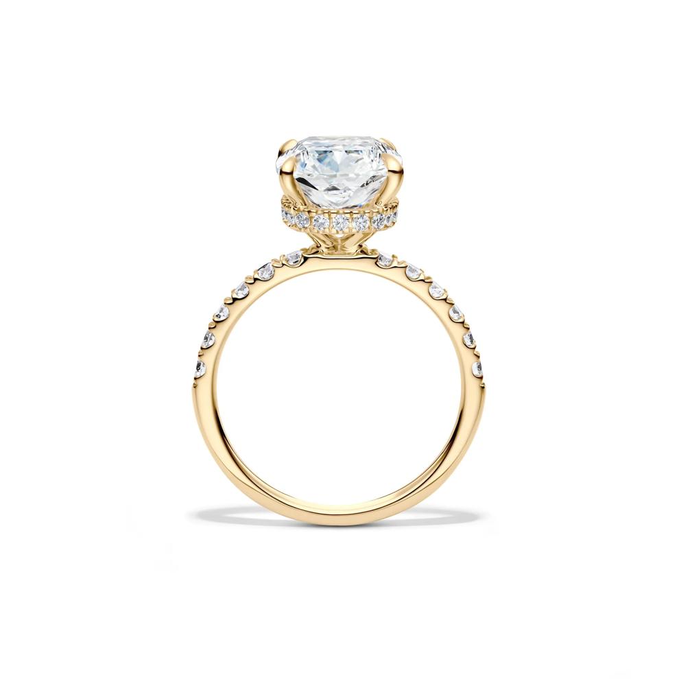 Lab Grown Diamond Elongated Cushion Bridal Set in 14K Yellow Gold (5 ct. tw.) – Image 2 of 5