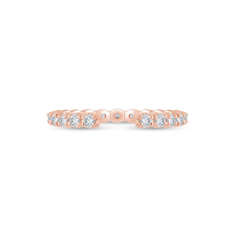 Lab Grown Diamond Open Anniversary Band in 14K Rose Gold (5/8 ct. tw.) – Image 1 of 3
