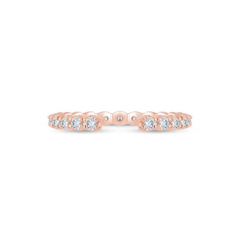 Lab Grown Diamond Open Anniversary Band in 14K Rose Gold (5/8 ct. tw.) – Image 1 of 3