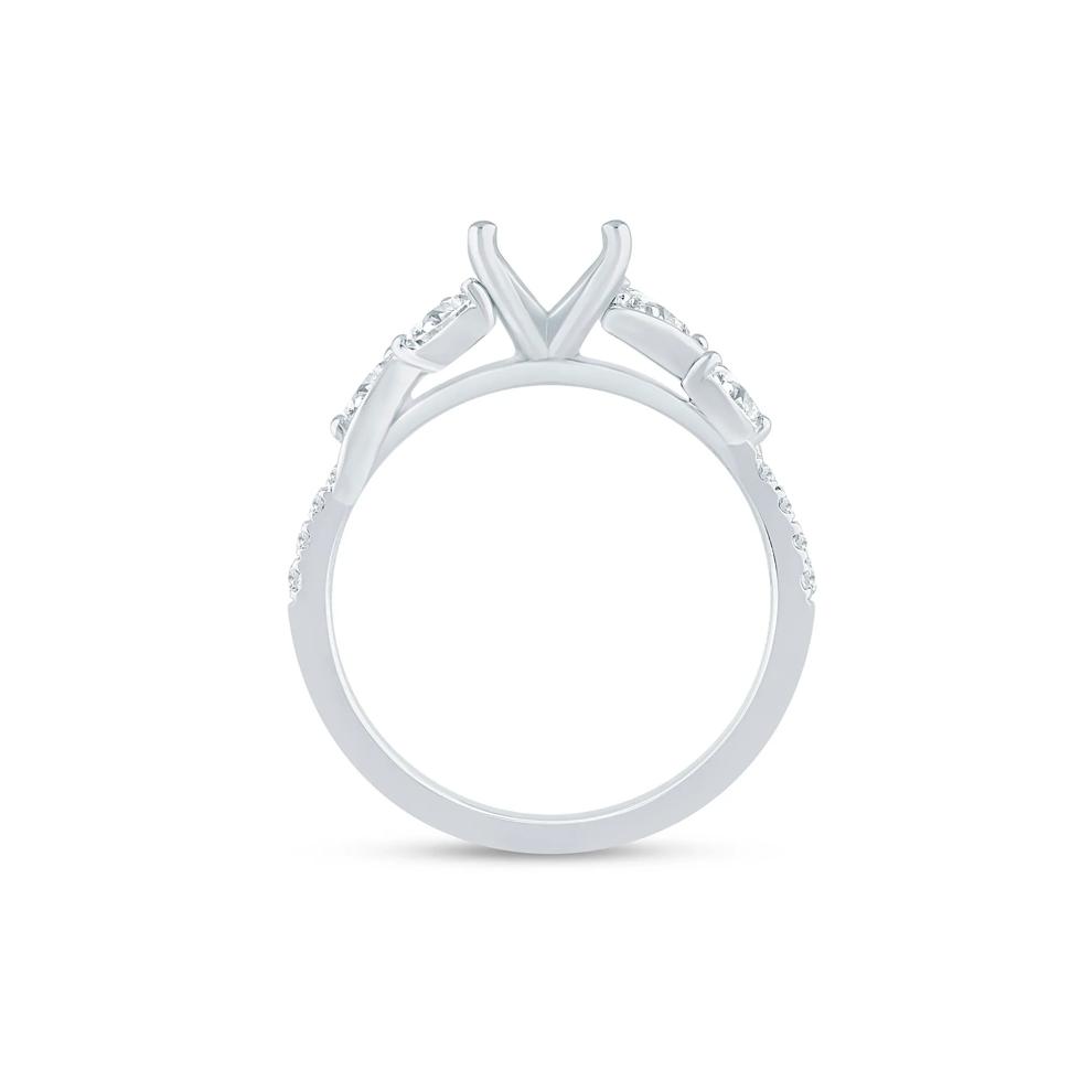 Lab Grown Diamond Marquise Semi-Mount Ring in 14K White Gold (1/3 ct. tw.) (Setting Only) – Image 4 of 6