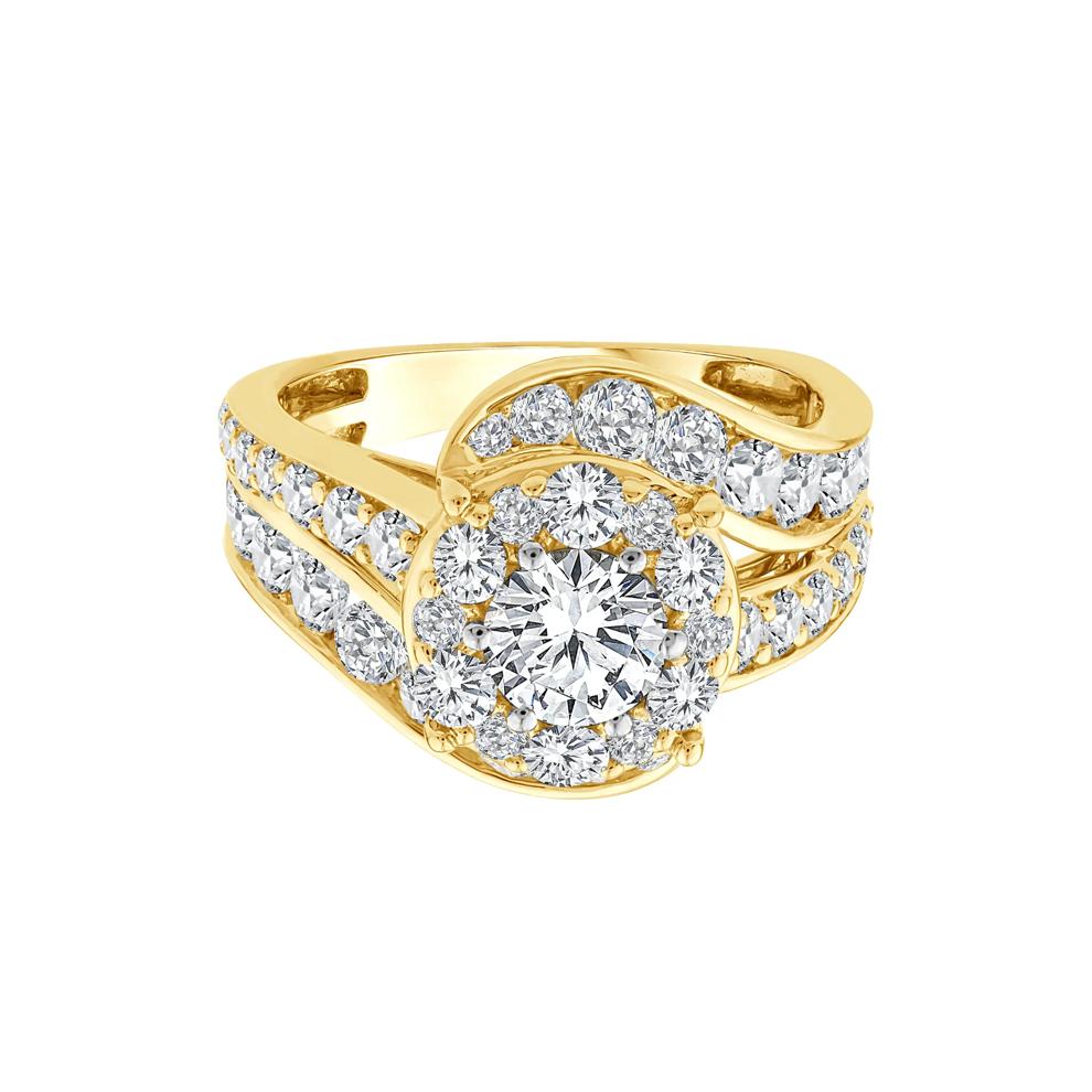 Lab Grown Diamond Engagement Ring in 10K Yellow Gold (3 ct. tw.) – Image 1 of 3