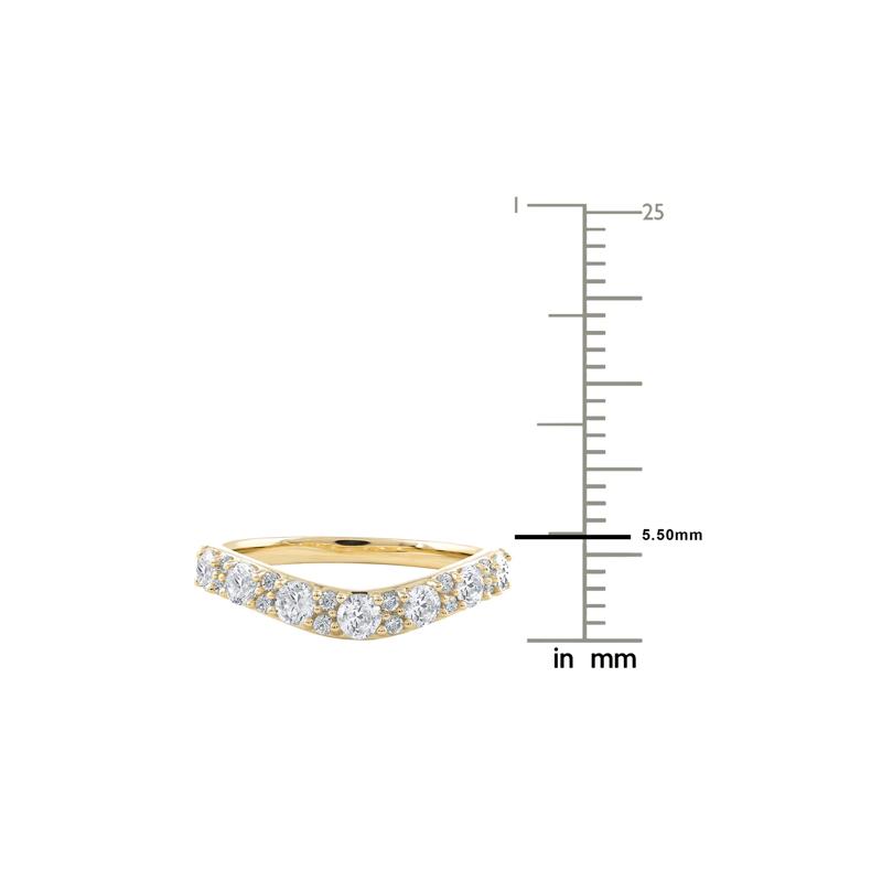 Lab Grown Diamond Contour Band in 14K Yellow Gold &#40;3/4 ct. tw.&#41; – Image 7 of 7