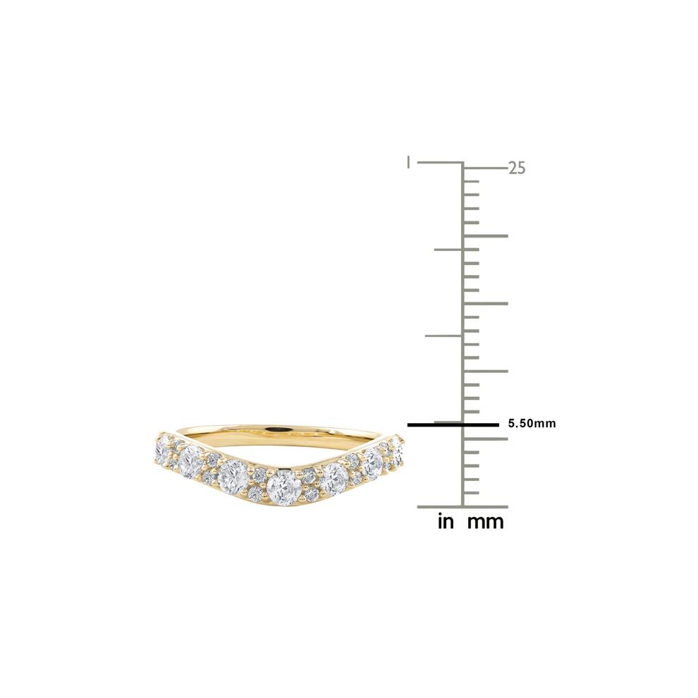 Lab Grown Diamond Contour Band in 14K Yellow Gold (3/4 ct. tw.) – Image 7 of 7