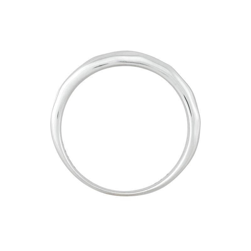 Hammered Three-Row Band in Sterling Silver &amp; 10K Yellow Gold – Image 2 of 4