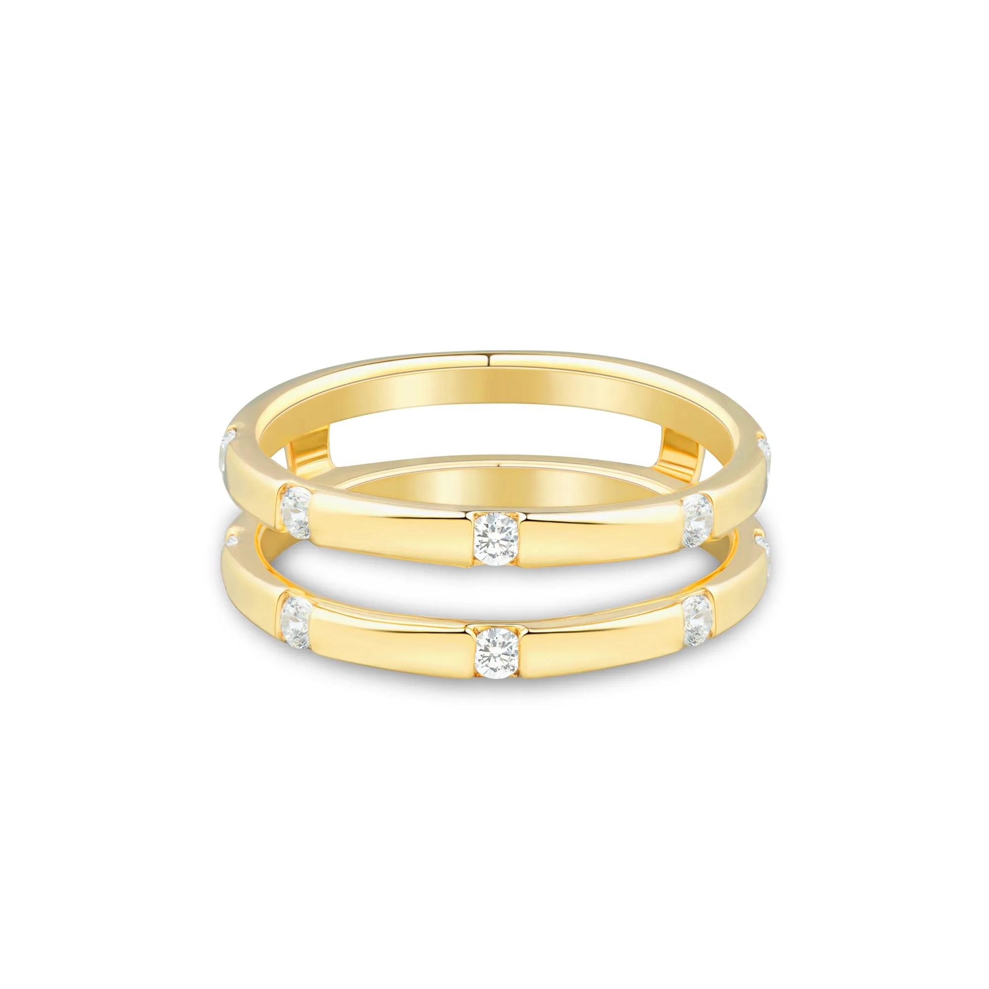 14K Yellow Gold Diamond Insert | Round Brilliant Cut Diamonds