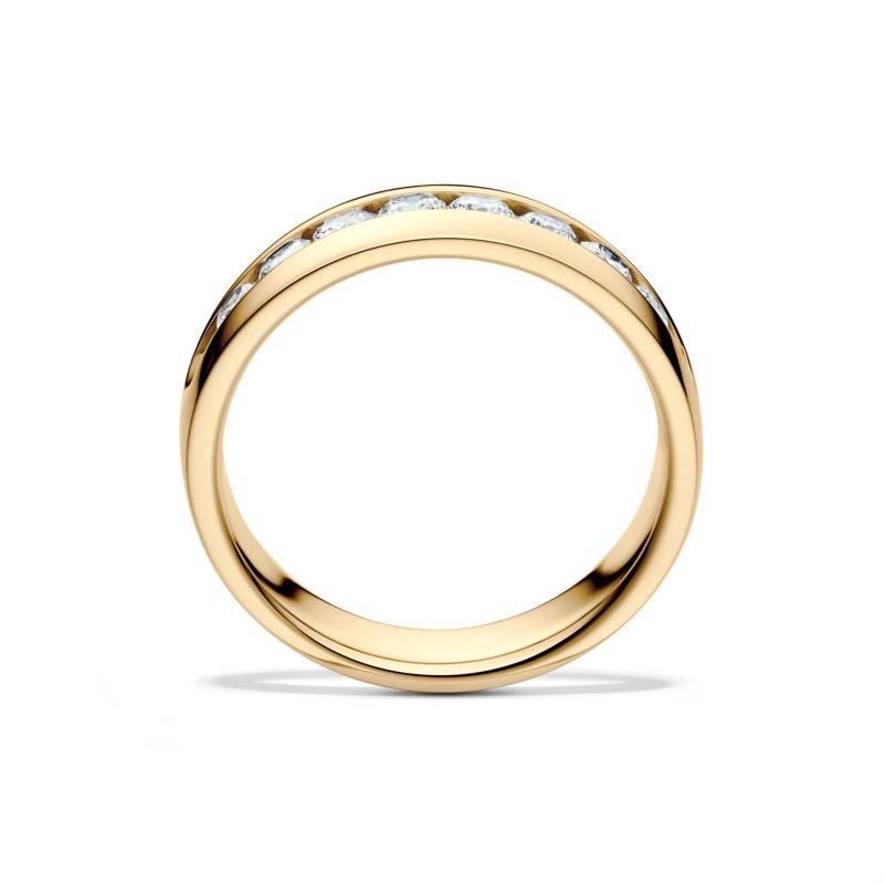 Men&rsquo;s Lab Grown Diamond Channel-Set Band in 10K Yellow Gold &#40;1 ct. tw.&#41; – Image 2 of 4