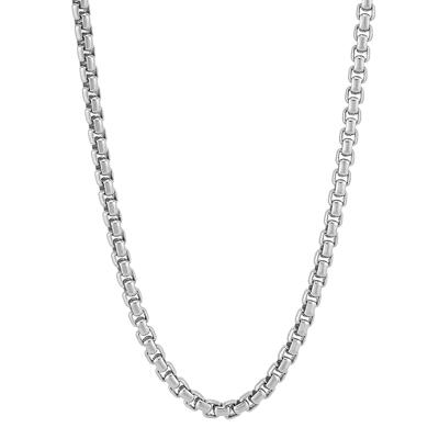 Round Box Chain in Sterling Silver, 22"