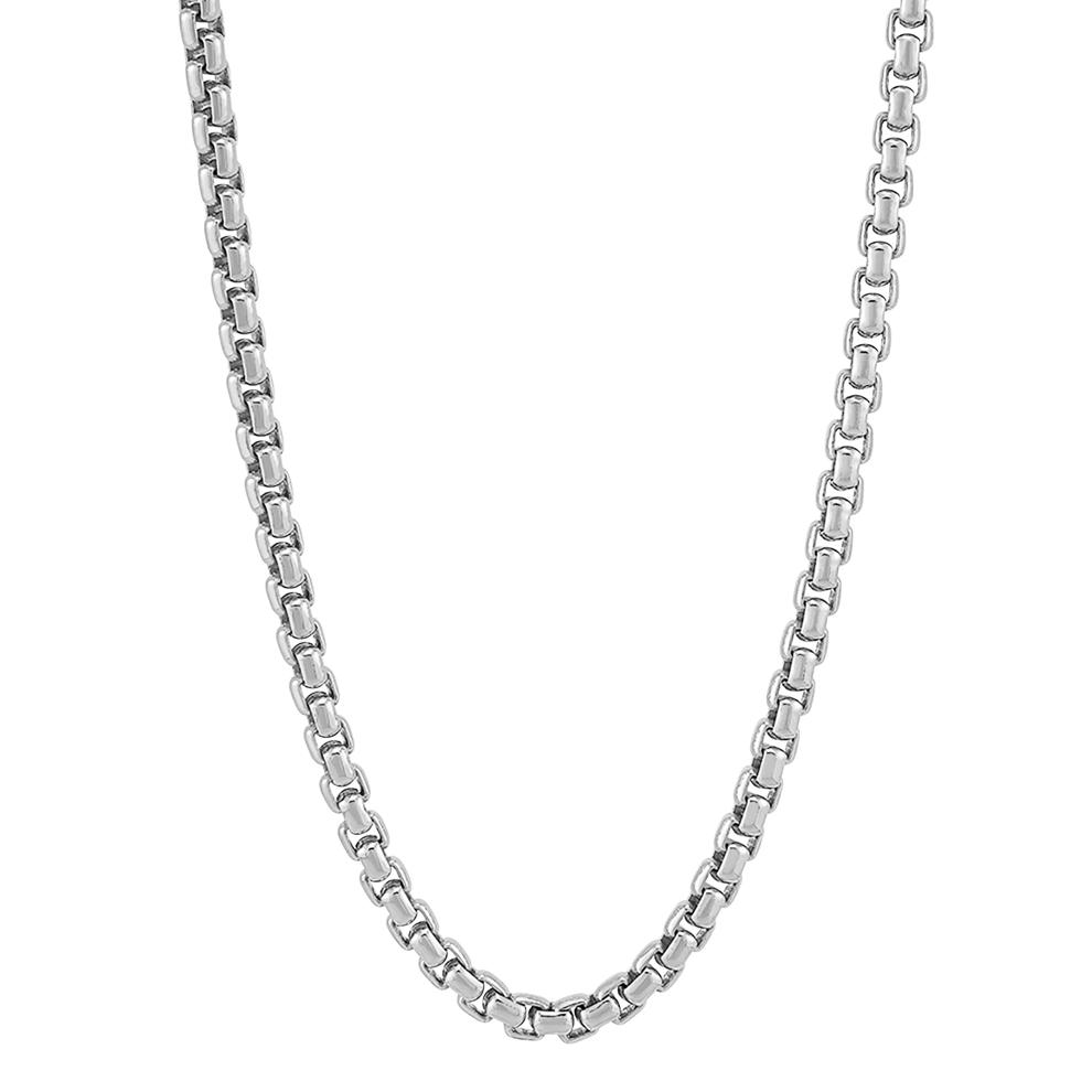 Round Box Chain in Sterling Silver, 22" – Image 1 of 2