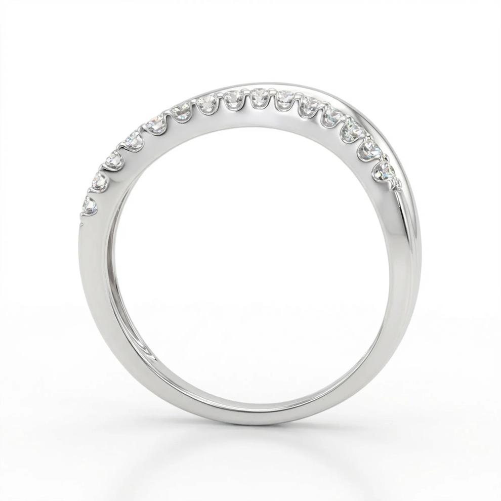 Diamond Wave Ring in Sterling Silver (1/4 ct. tw.) – Image 2 of 4