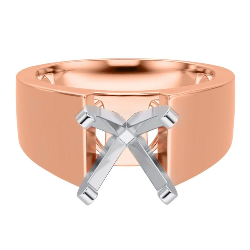 Wide Cathedral Semi-Mount Engagement Ring in 14K Gold, 7.8MM (Setting Only) – Image 2 of 6