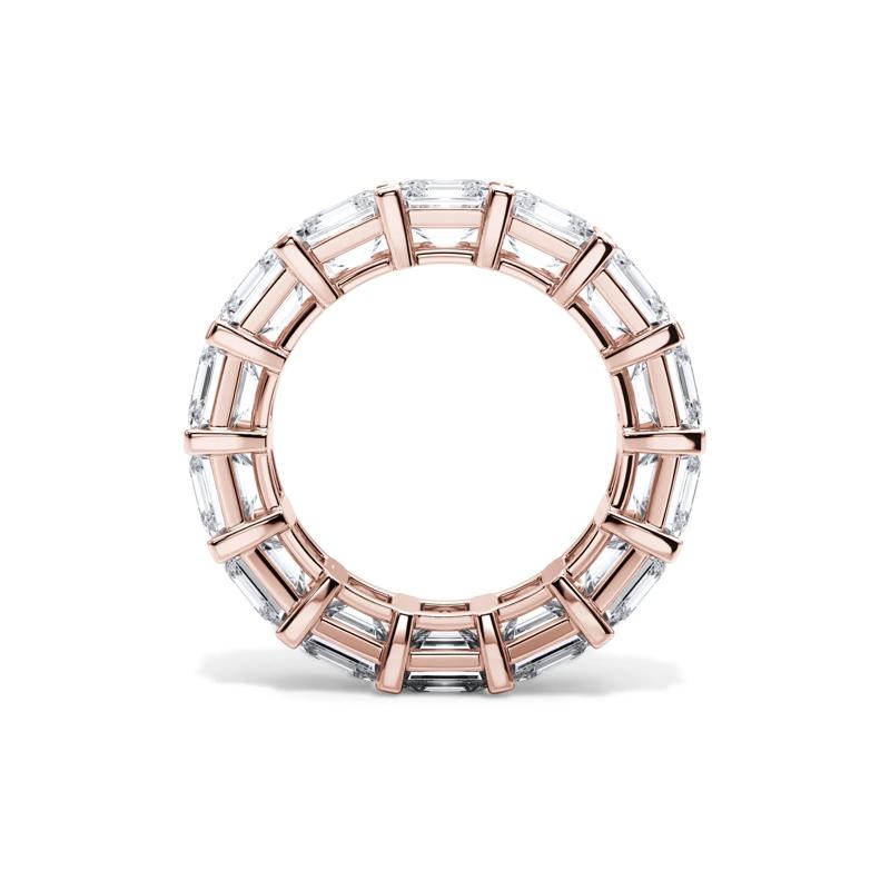 Lab Grown Diamond Asscher-Cut Eternity Band in 18K Rose Gold (10 1/2 ct. tw.) – Image 2 of 5