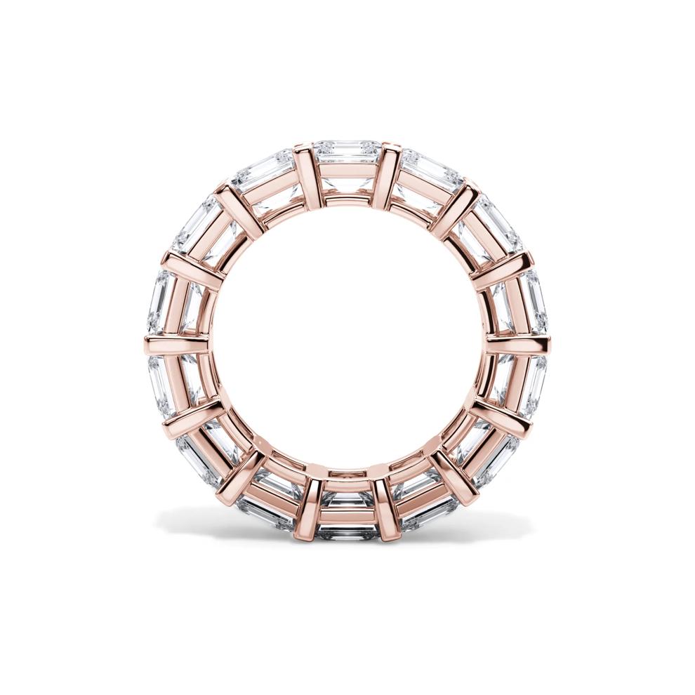Lab Grown Diamond Asscher-Cut Eternity Band in 18K Rose Gold (10 1/2 ct. tw.) – Image 2 of 5