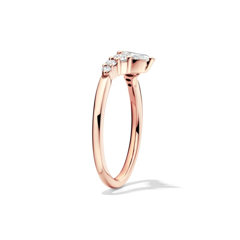 Lab Grown Diamond Chevron Contour Band in 14K Rose Gold &#40;1/2 ct. tw.&#41; – Image 3 of 4
