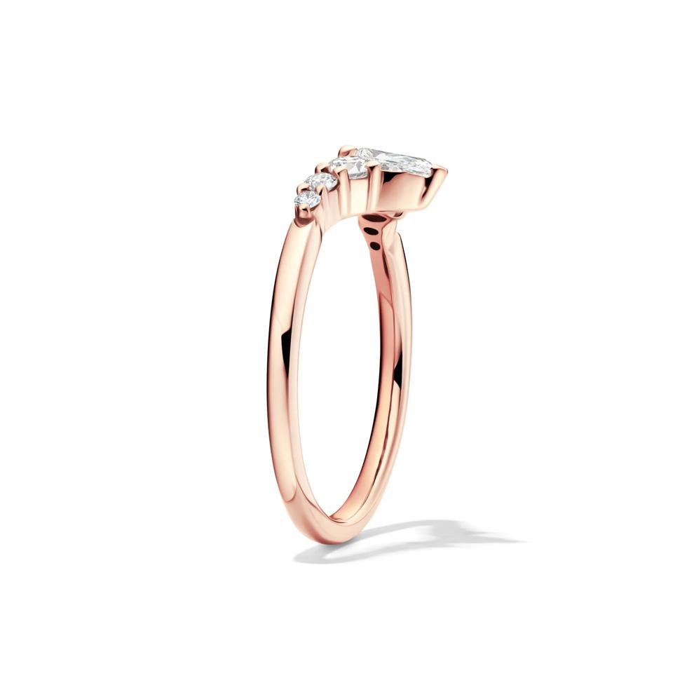 Lab Grown Diamond Chevron Contour Band in 14K Rose Gold (1/2 ct. tw.) – Image 3 of 4