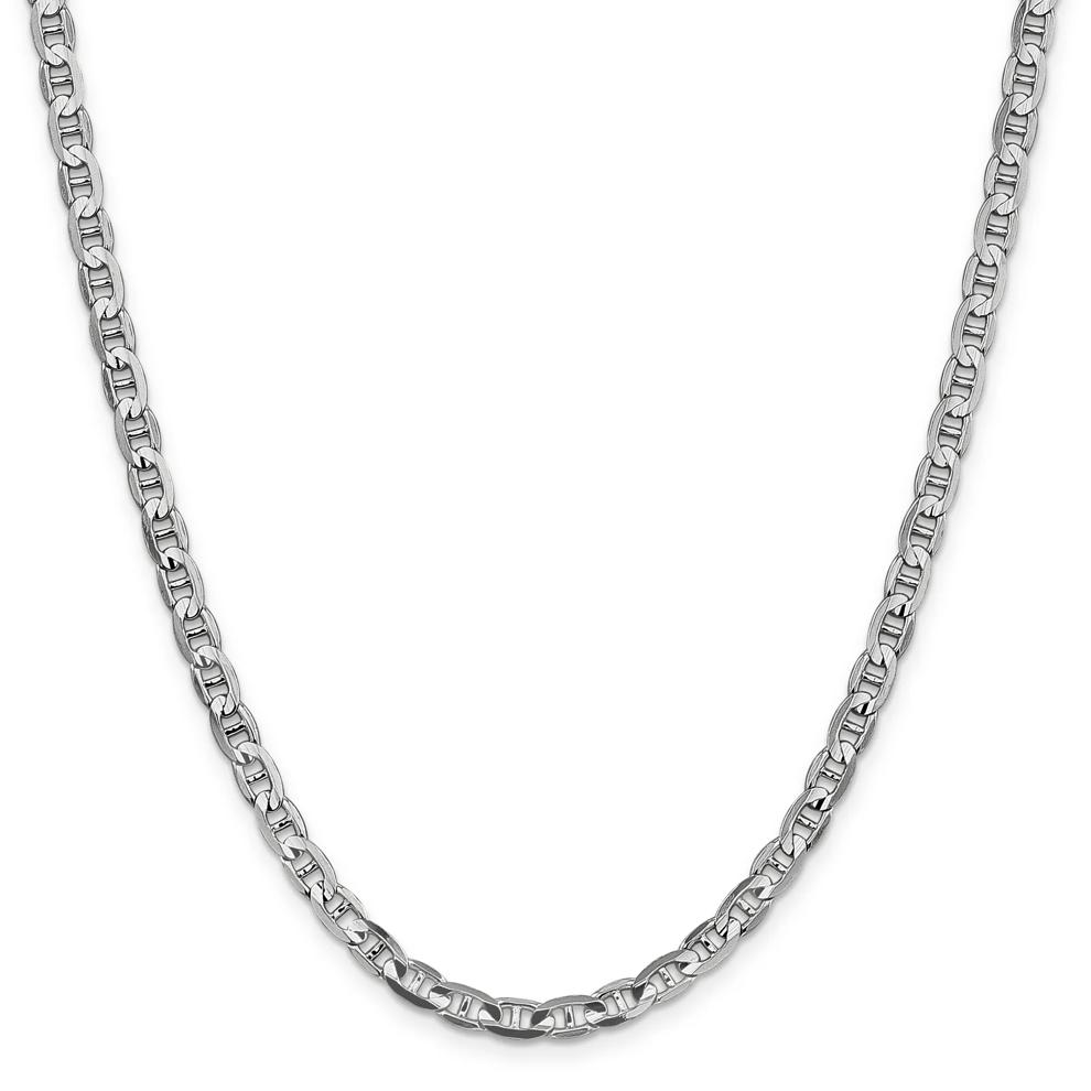 Solid Marine Link Chain in 14K White Gold, 4.5MM, 24&rdquo; – Image 1 of 4
