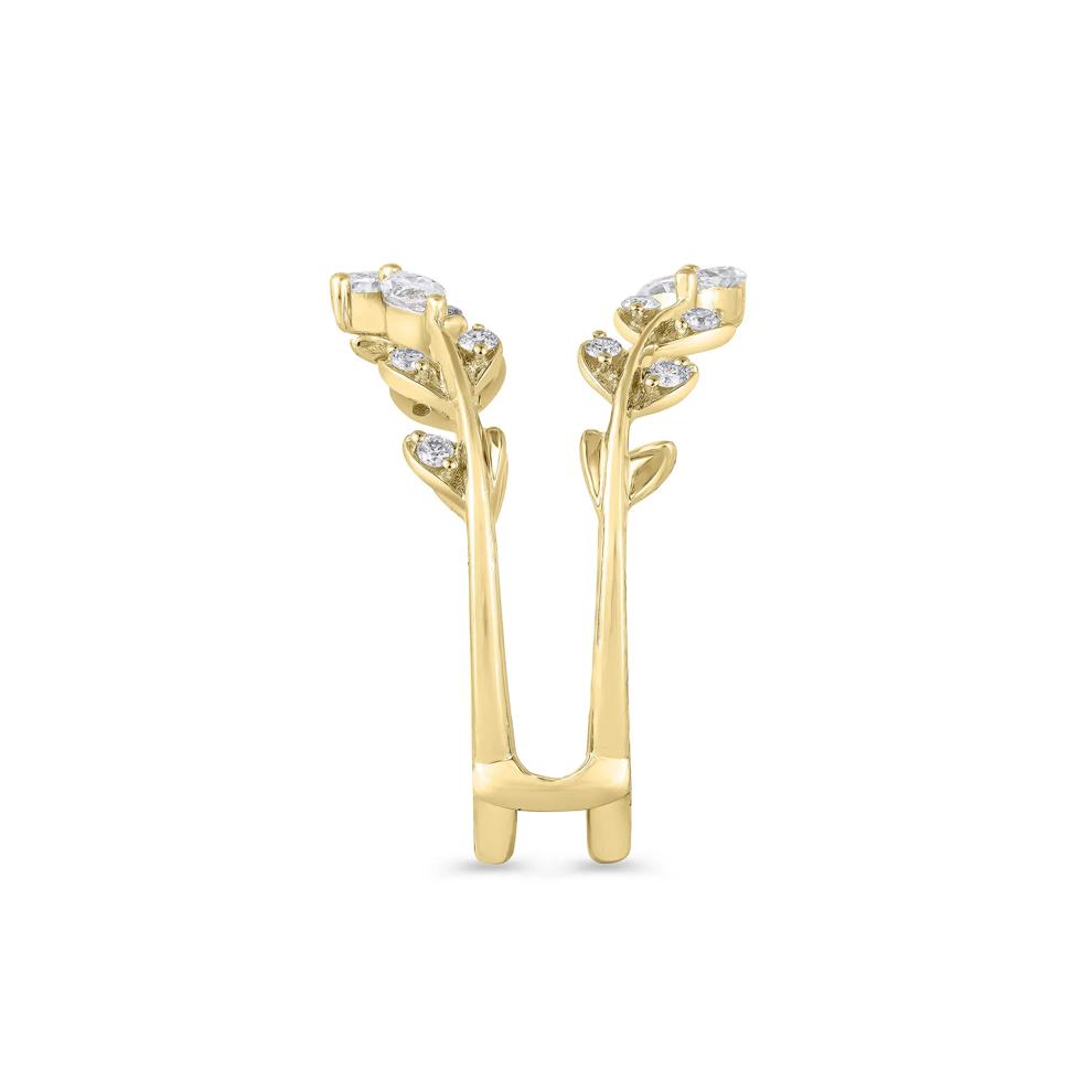 Lab Grown Diamond Round and Marquise Insert in 14K Yellow Gold (3/8 ct. tw.) – Image 3 of 3