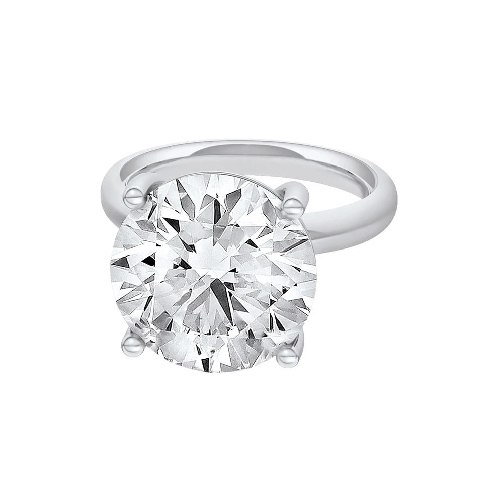Lab Grown Diamond Round Solitaire Ring in Platinum (9 ct.) – Image 2 of 5