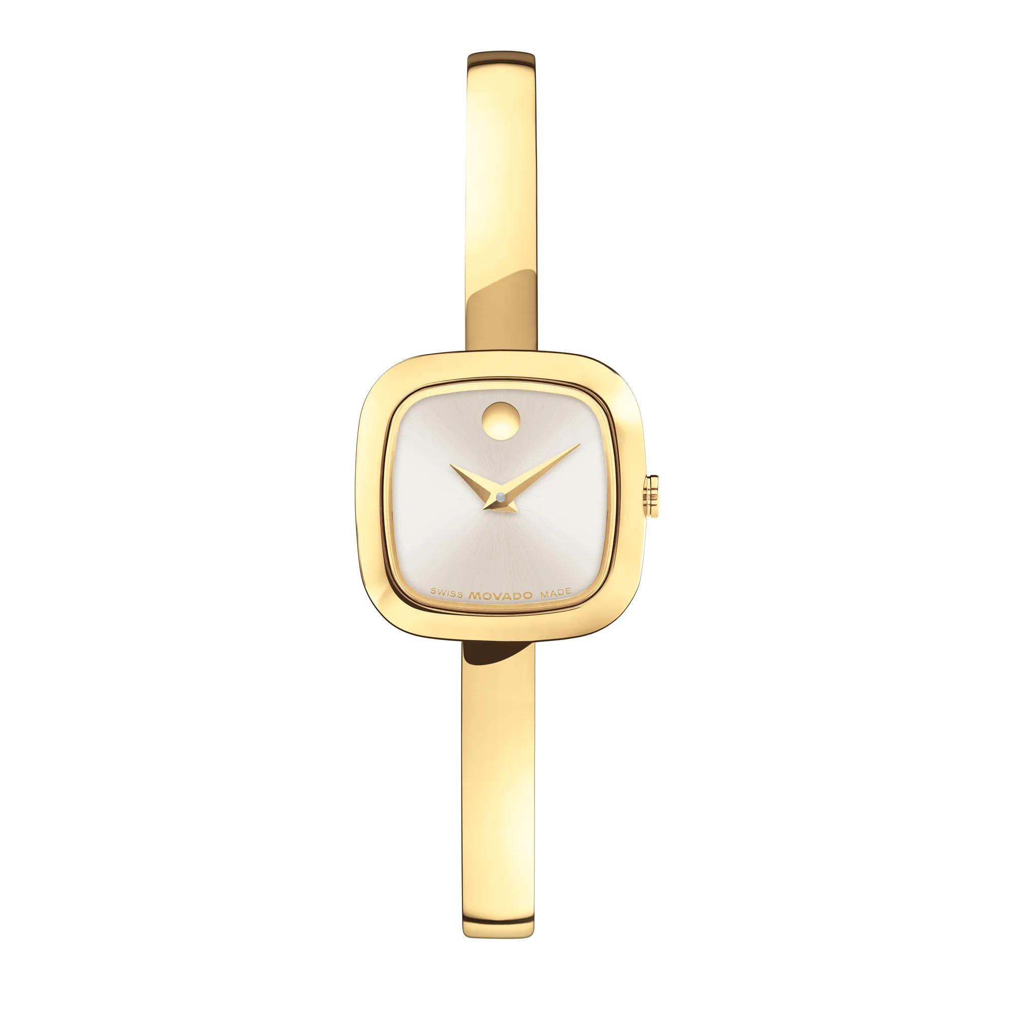 Sleek and stackable: The Movado Museum Bangle with a 21.5mm