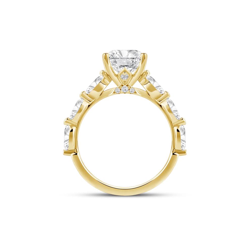 Lab Grown Oval Diamond Engagement Ring in 14K Yellow Gold (3 3/4 ct. tw.) – Image 2 of 4
