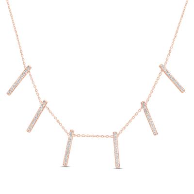 Diamond Necklace in 10K Rose Gold (3/8 ct. tw.)