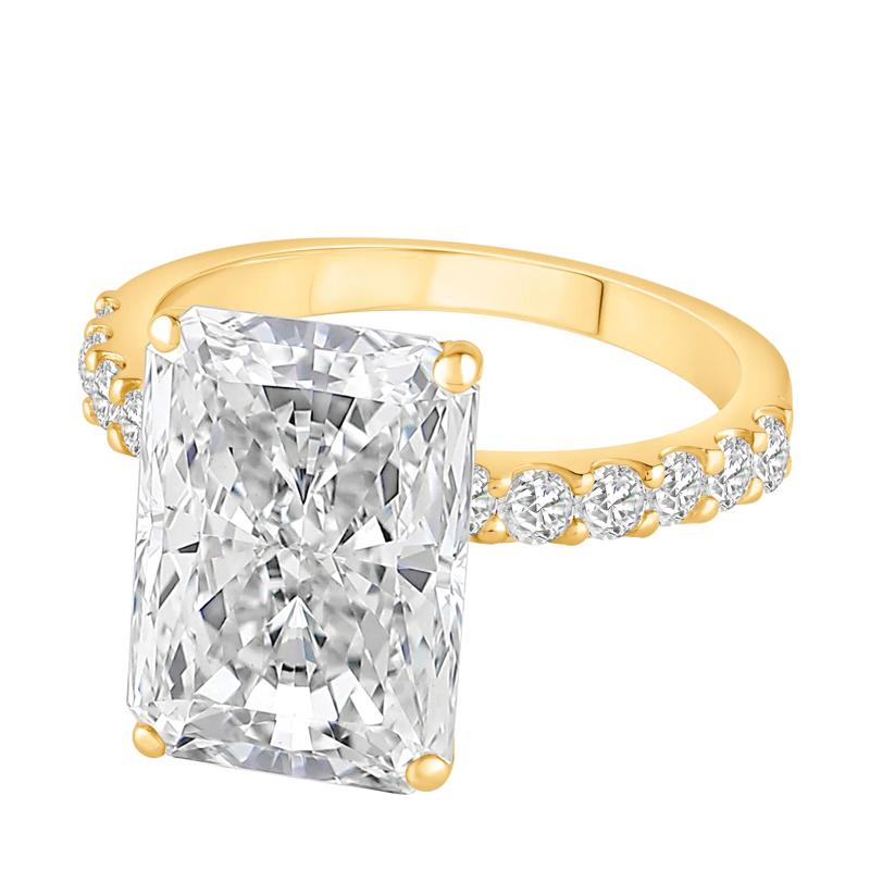 Lab Grown Diamond Radiant Brilliant-Cut Engagement Ring in 14K White Gold &#40;7 3/4 ct. tw.&#41; – Image 4 of 4
