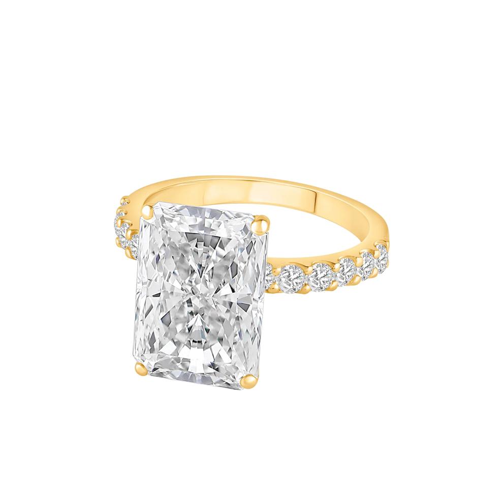 Lab Grown Diamond Radiant Brilliant-Cut Engagement Ring in 14K White Gold (7 3/4 ct. tw.) – Image 4 of 4