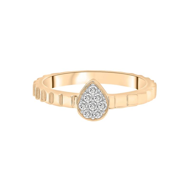 Diamond Accent Pear Cluster Ring in Vermeil – Image 1 of 7