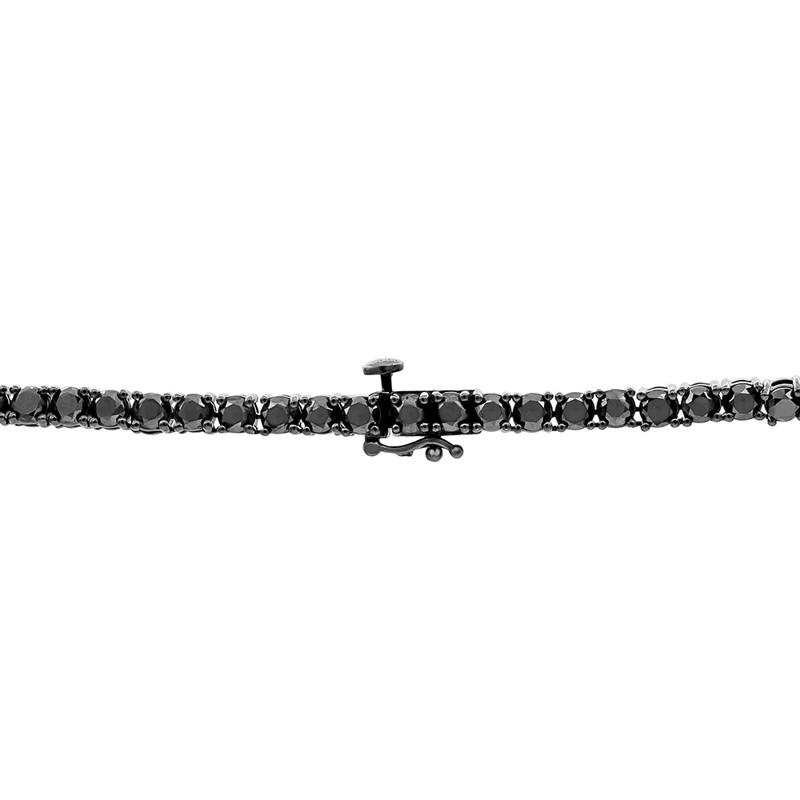 Black Diamond Necklace in Sterling Silver, 22&quot; – Image 2 of 2