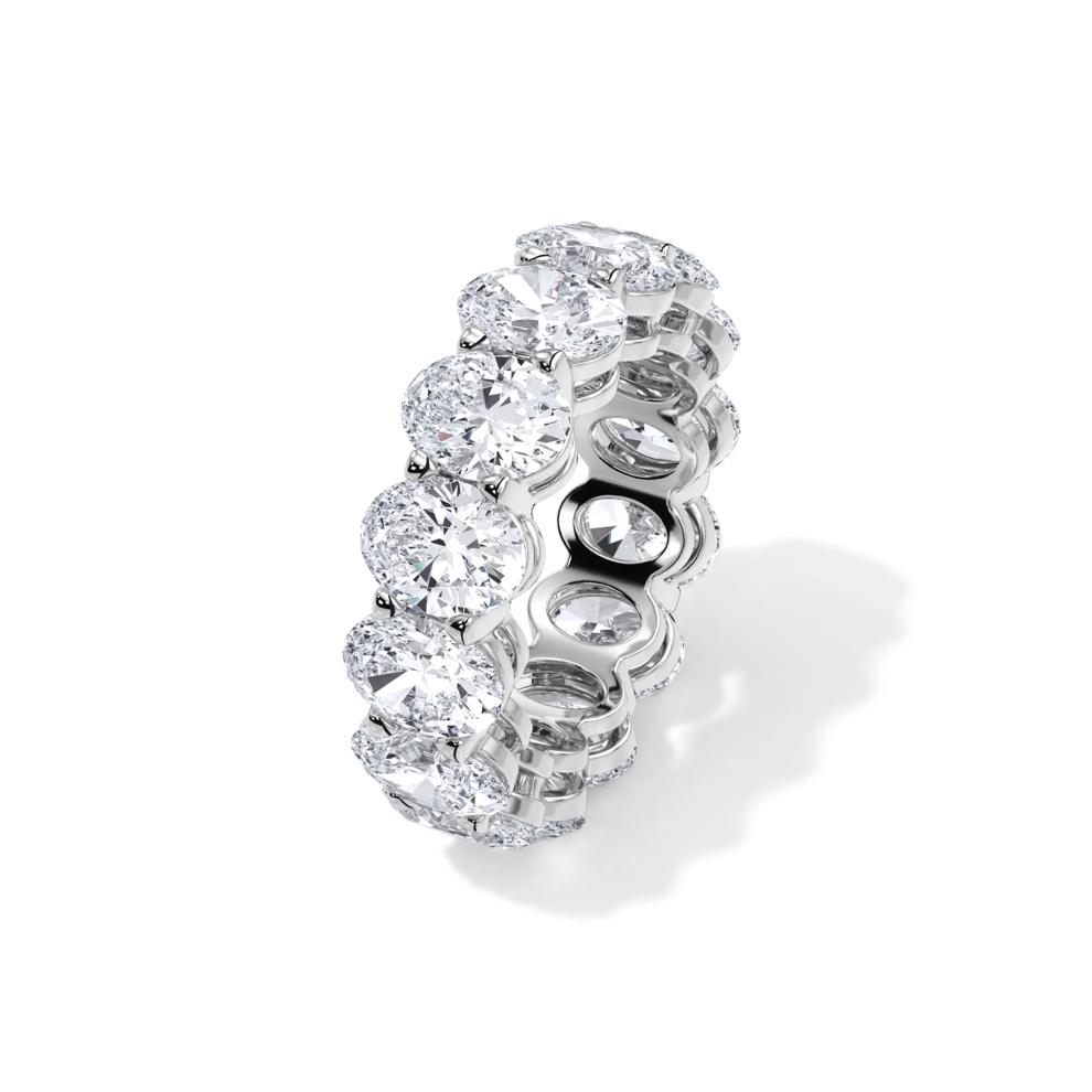 Lab Grown Diamond Oval Eternity Band in 18K White Gold (10 1/2 ct. tw.) – Image 4 of 4
