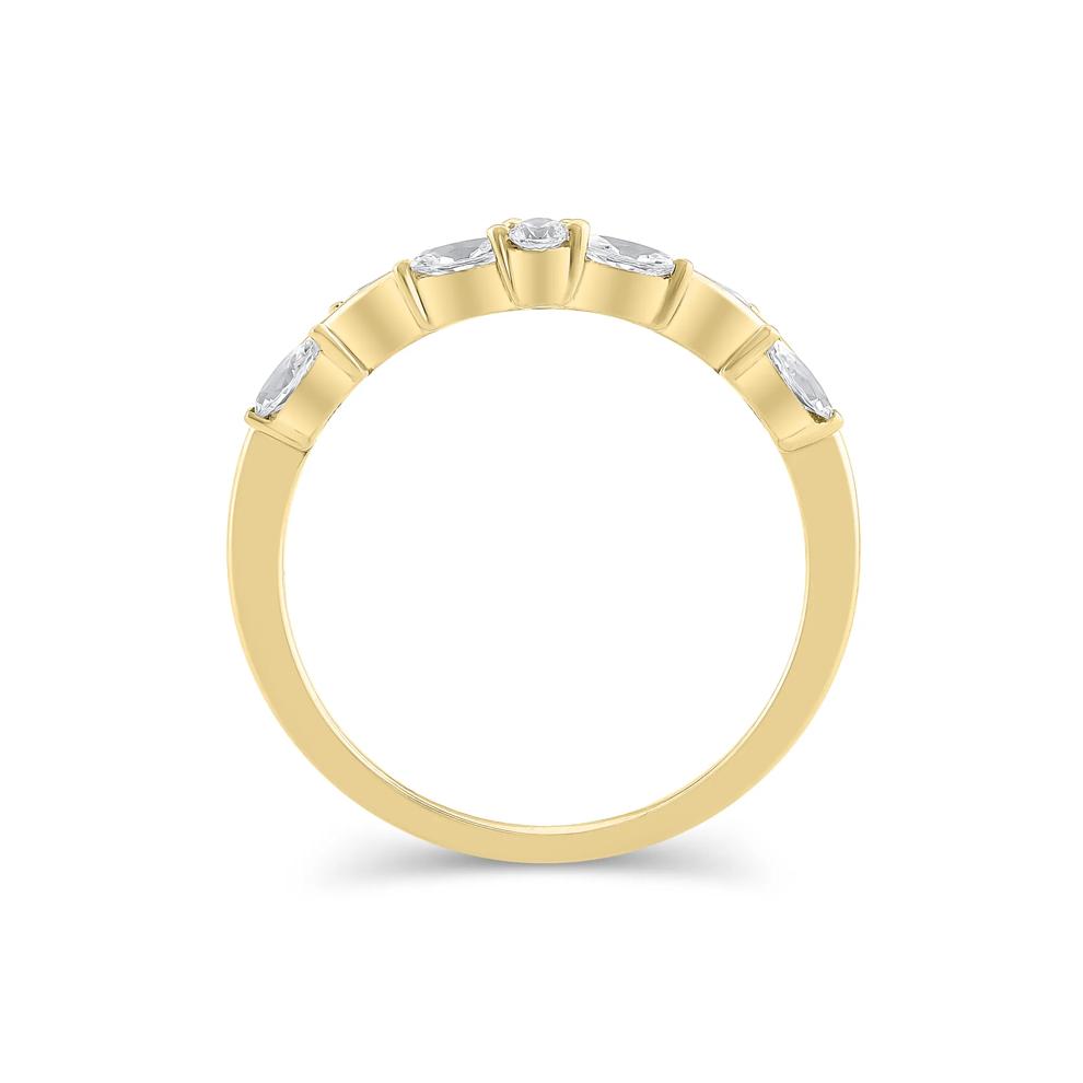 Lab Grown Diamond Contour Band in 14K Yellow Gold (1/3 ct. tw.) – Image 2 of 3